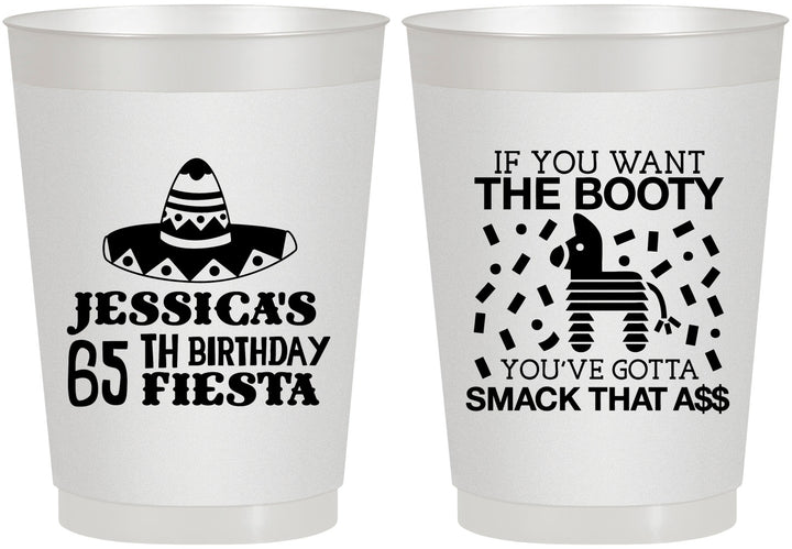 Personalized Birthday 10 oz Frosted Cups - 65th Mexico | 20108