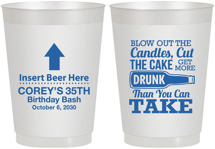 Personalized Birthday 10 oz Frosted Cups - 35th | 20111