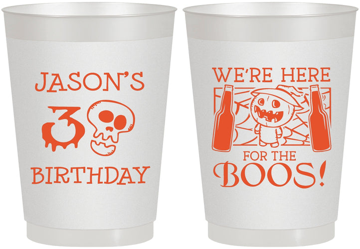 Personalized Birthday 10 oz Frosted Cups - 30th Halloween | 20112