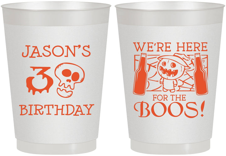 Personalized Birthday 10 oz Frosted Cups - 30th Halloween | 20112