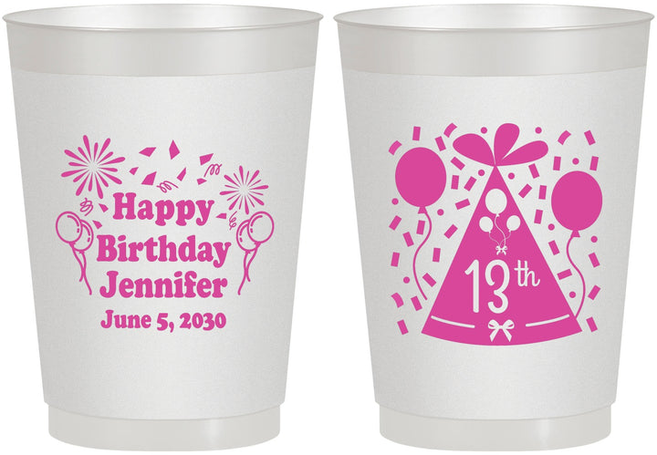 Personalized Birthday 10 oz Frosted Cups - 13th | 20116
