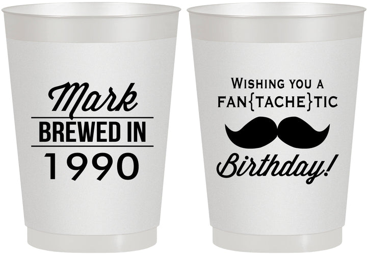 Personalized Birthday 10 oz Frosted Cups - 40th | 20119