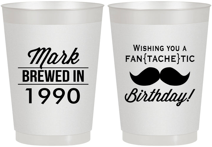 Personalized Birthday 10 oz Frosted Cups - 40th | 20119