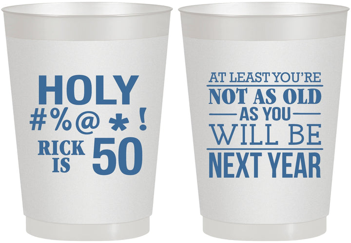 Personalized Birthday 10 oz Frosted Cups - 50th | 20120