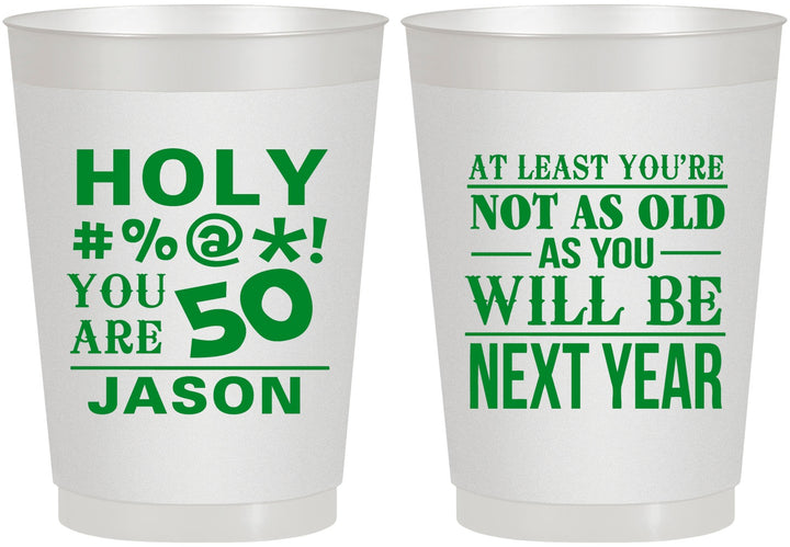 Personalized Birthday 10 oz Frosted Cups - 50th | 20122