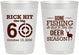 Personalized Birthday 10 oz Frosted Cups - 60th Gone Fishing | 20126