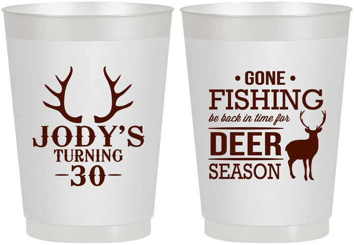 Personalized Birthday 10 oz Frosted Cups - 30th Deer Season | 20127