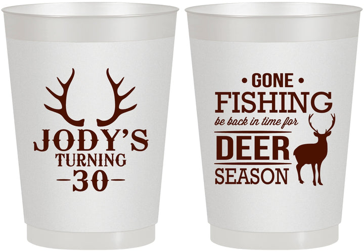 Personalized Birthday 10 oz Frosted Cups - 30th Deer Season | 20127