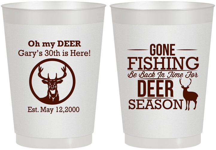 Personalized Birthday 10 oz Frosted Cups - 30th Deer Season | 20129