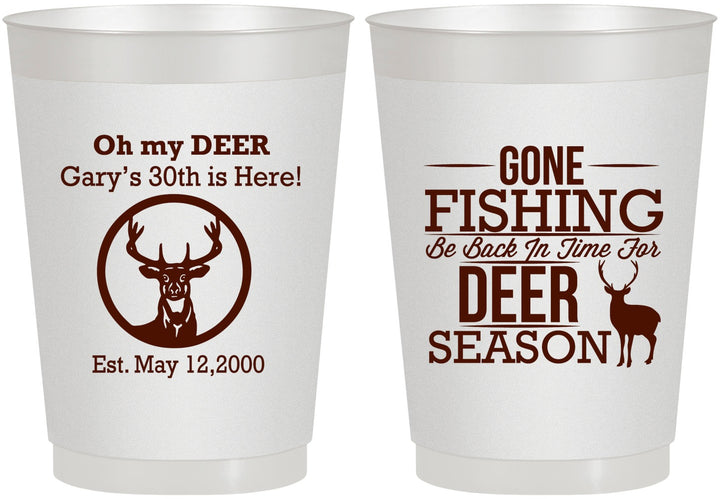 Personalized Birthday 10 oz Frosted Cups - 30th Deer Season | 20129