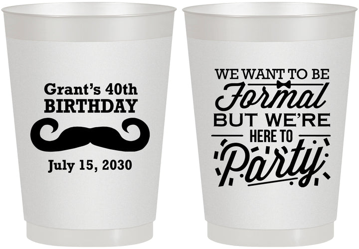 Personalized Birthday 10 oz Frosted Cups - 40th | 20131