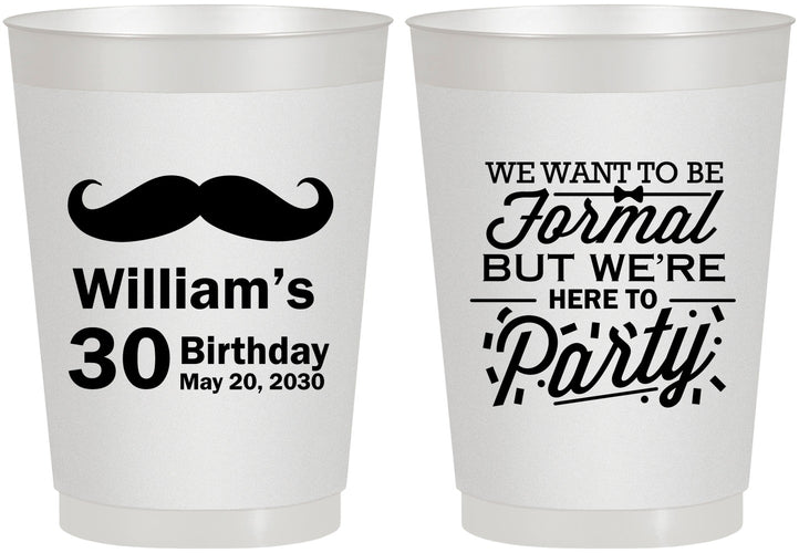 Personalized Birthday 10 oz Frosted Cups - 30th | 20132