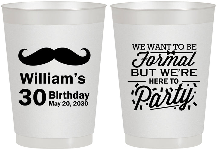 Personalized Birthday 10 oz Frosted Cups - 30th | 20132