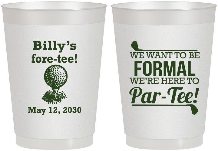 Personalized Birthday 10 oz Frosted Cups - 40th Golf | 20134