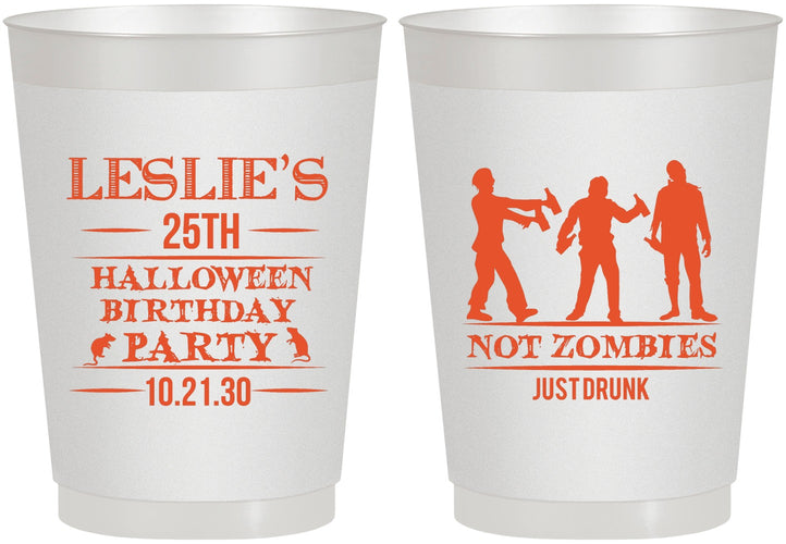 Personalized Birthday 10 oz Frosted Cups - 25th Halloween | 20143