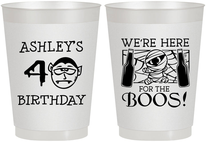 Personalized Birthday 10 oz Frosted Cups - 40th Halloween | 20145