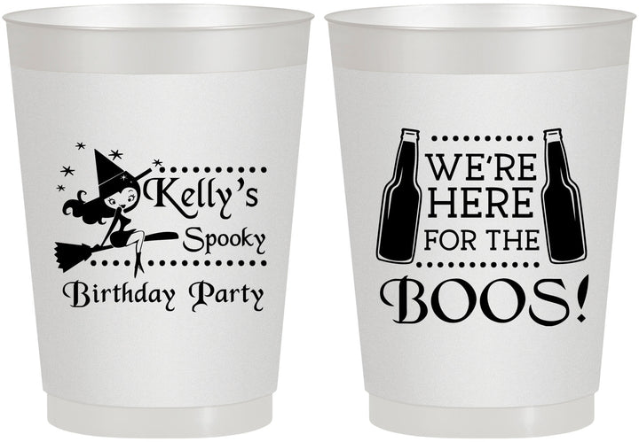 Personalized Birthday 10 oz Frosted Cups - Halloween Spooky Boos | 20158