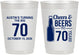 Personalized Birthday 10 oz Frosted Cups - Cheers Beers To 70 Years | 20161