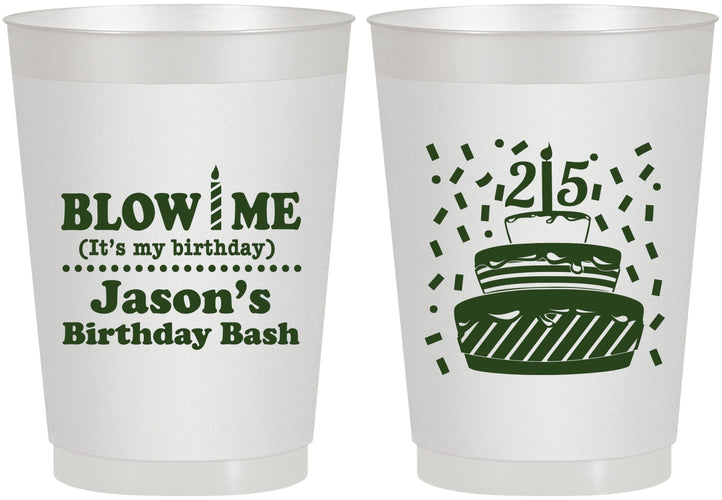 Personalized Birthday 10 oz Frosted Cups - 25th | 20169
