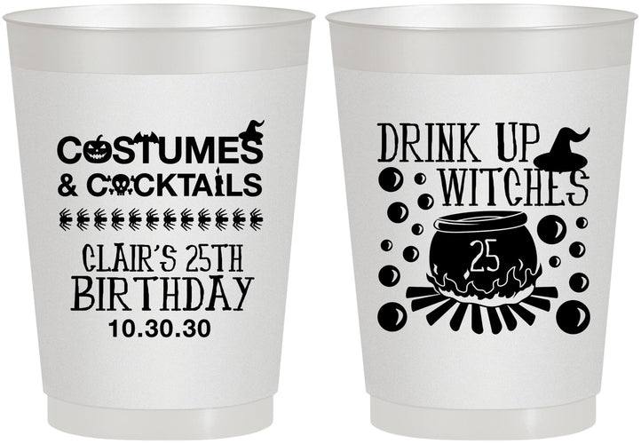 Personalized Birthday 10 oz Frosted Cups - 25th Halloween | 20184