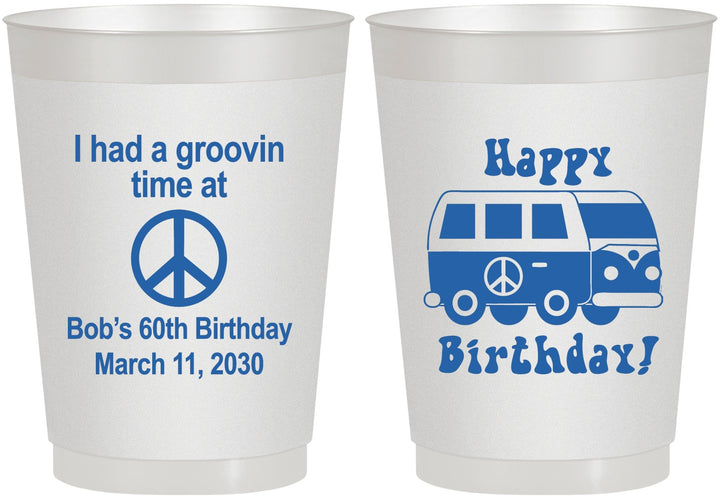 Personalized Birthday 10 oz Frosted Cups - 60th | 20186