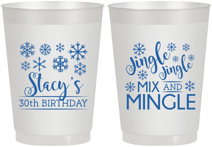 Personalized Birthday 10 oz Frosted Cups - 30th Christmas | 20188