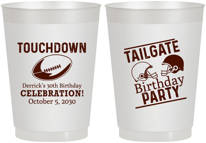 Personalized Birthday 10 oz Frosted Cups - 30th Football | 20189