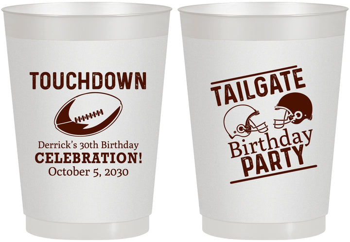 Personalized Birthday 10 oz Frosted Cups - 30th Football | 20189