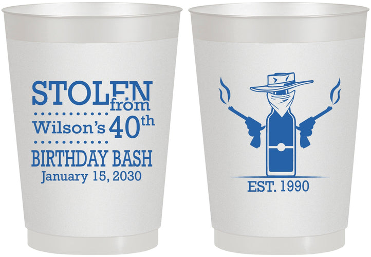 Personalized Birthday 10 oz Frosted Cups - 40th | 20193