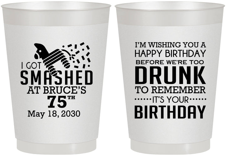 Personalized Birthday 10 oz Frosted Cups - 75th | 20195