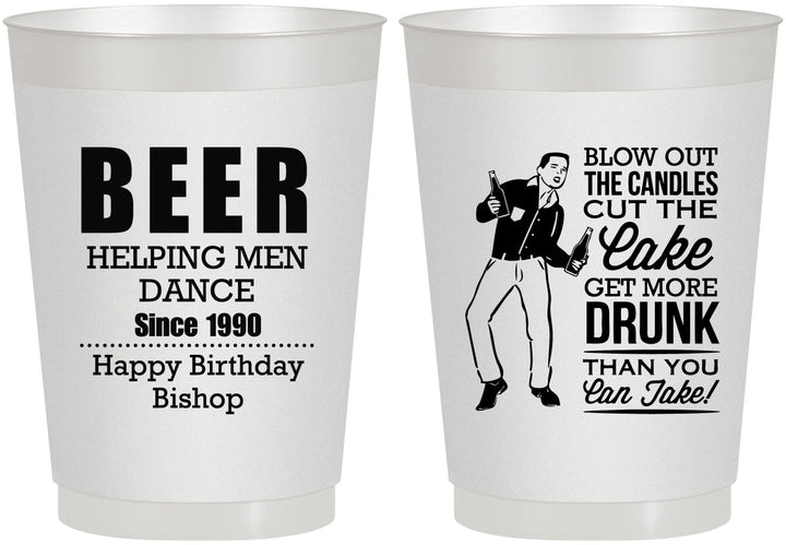 Personalized Birthday 10 oz Frosted Cups - 40th | 20231
