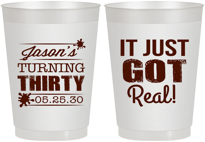 Personalized Birthday 10 oz Frosted Cups - 30th | 20235
