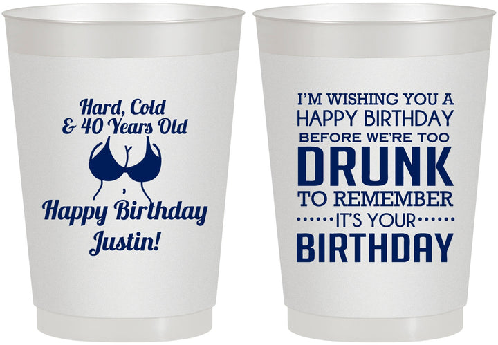 Personalized Birthday 10 oz Frosted Cups - 40th | 20237