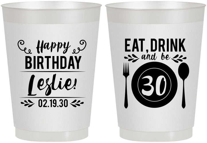 Personalized Birthday 10 oz Frosted Cups - 30th | 20240
