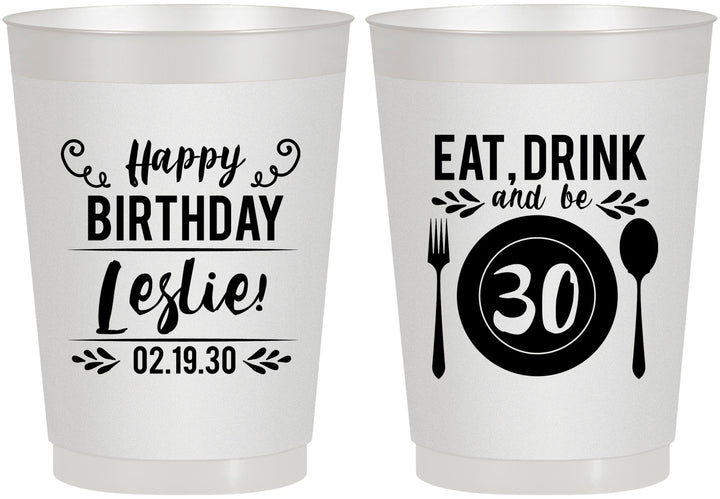 Personalized Birthday 10 oz Frosted Cups - 30th | 20240