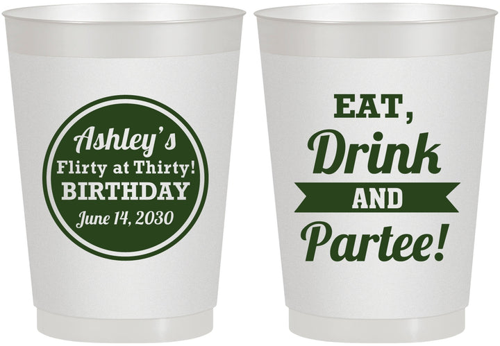 Personalized Birthday 10 oz Frosted Cups - 30th | 20242