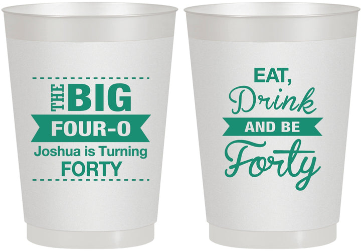 Personalized Birthday 10 oz Frosted Cups - 40th | 20243