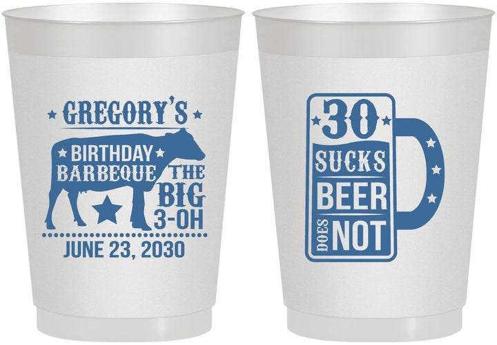 Personalized Birthday 10 oz Frosted Cups - 30th | 20248