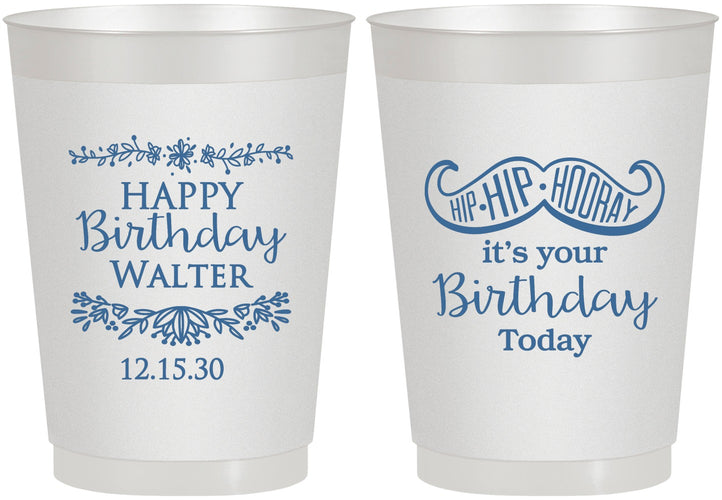 Personalized Birthday 10 oz Frosted Cups - Hip Hip Hooray | 20250