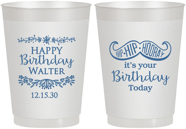 Personalized Birthday 10 oz Frosted Cups - Hip Hip Hooray | 20250