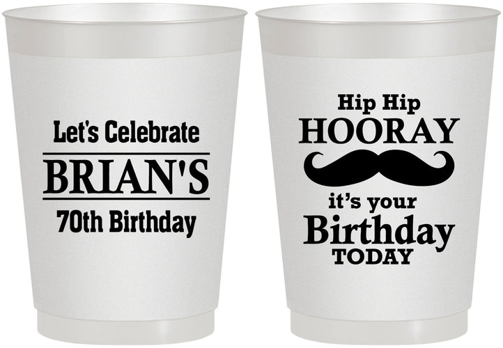 Personalized Birthday 10 oz Frosted Cups - 70th | 20251