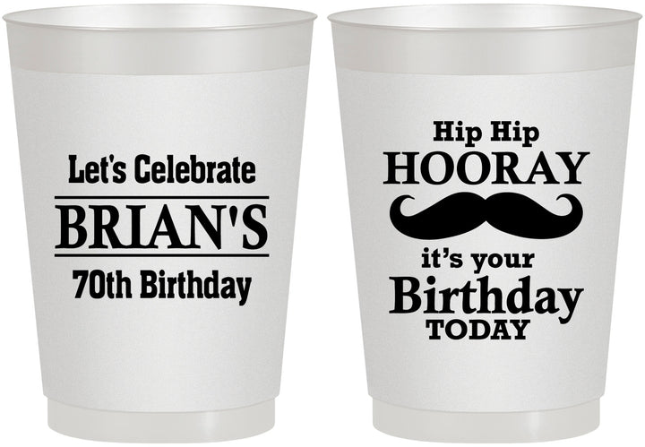 Personalized Birthday 10 oz Frosted Cups - 70th | 20251