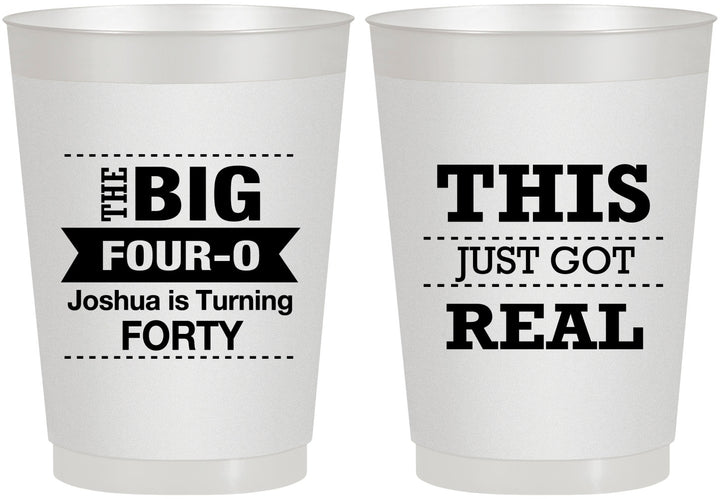 Personalized Birthday 10 oz Frosted Cups - 40th | 20254
