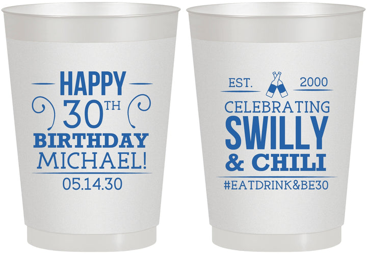 Personalized Birthday 10 oz Frosted Cups - 30th | 20257
