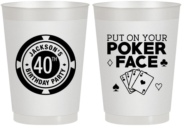 Personalized Birthday 10 oz Frosted Cups - 40th Las Vegas | 20261