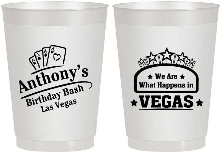 Personalized Birthday 10 oz Frosted Cups - Las Vegas | 20264