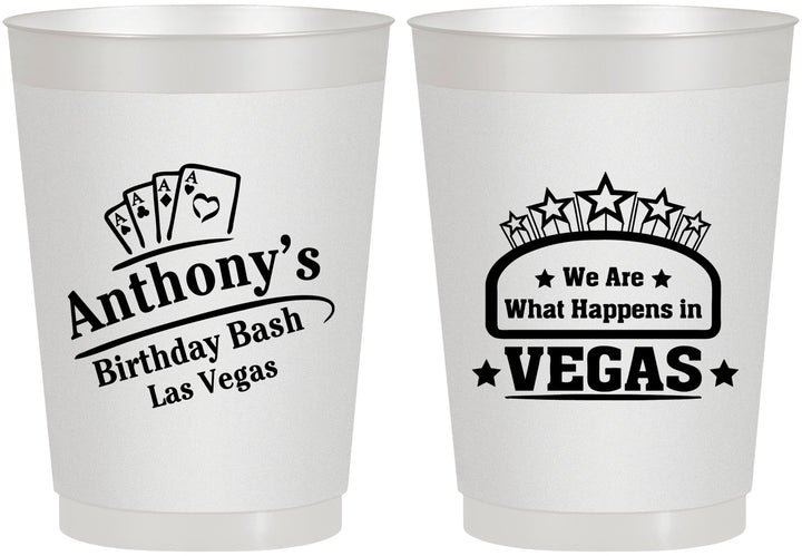 Personalized Birthday 10 oz Frosted Cups - Las Vegas | 20264