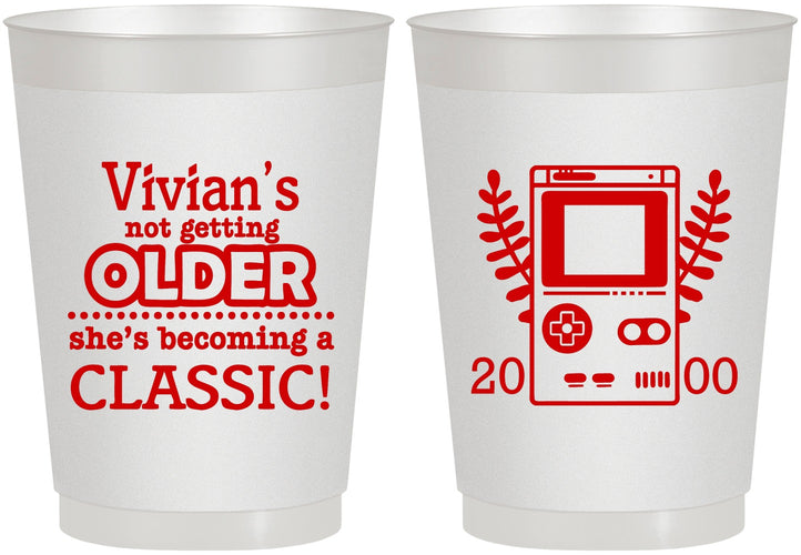 Personalized Birthday 10 oz Frosted Cups - 30th Video Games | 20267
