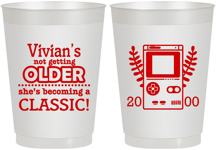Personalized Birthday 10 oz Frosted Cups - 30th Video Games | 20267