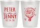 Personalized Wedding 10 oz Frosted Cups - Love In Air Hot Air Balloon | 210
